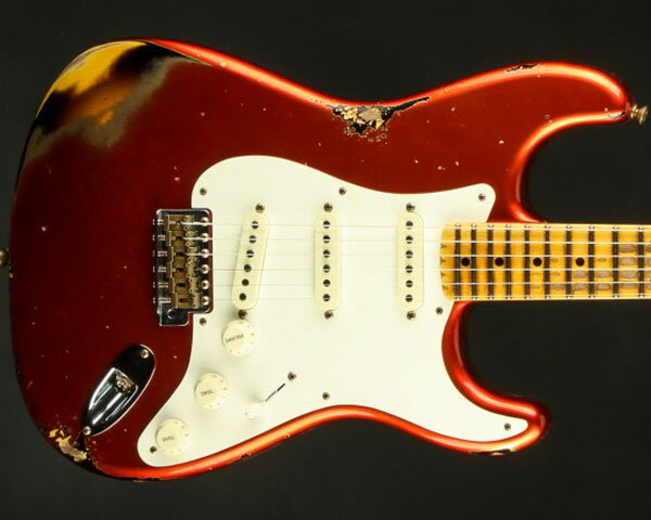 Fender Custom Shop 2020 Winter NAMM LTDiLimited Editionj1956 Stratocaster Heavy Relic Super Faded Aged Candy Apple Red Over 2-Color Sunburst