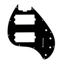 MUSICMAN(ミュージックマン)純正パーツ Pickguard for StingRay Special HH 5-String Bass Black(SKU:SRspec5_HH_PG)