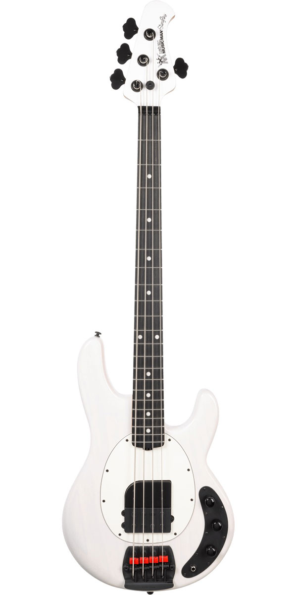 Description 1972年にレオ・フェンダーを始めとするFender関係者によって立ち上げられ、1984年正式に創設されたミュージックマン（MUSICMAN）。レイジ・アゲインスト・ザ・マシーン、オーディオスレイブ、7D7Dの伝説的ベーシスト、ティム・コマーフォード（Tim Commerford）とのコラボレーションによって開発された「Tim Commerford Passive Full-Scale」のご紹介です。 ウッドマテリアルはボディにシャープな粒立ち感と心地良いレンジが迫力を生み出すアッシュ、34インチ・スケールのネックには硬めでクリアかつ歯切れの良いローステッド・メイプル、22フレット仕様の指板には響きの良い高音域を奏でてくれるエボニーを採用し、豊かでバランスのとれたトーンを実現。ピックアップ・システムにはネオジム・マグネットを採用したピックアップを搭載し、従来のスティングレイ・サウンドを核としながらも、クラシックなヴィンテージ・サウンドからモダンなパンチのあるサウンドまで多彩なサウンドを生み出します。さらにコントロールは、ナチュラルなパッシブ・トーンをゲイン・ブースト可能なボリューム、トーン、3ウェイ切り替え可能なロータリー・ピックアップ・セレクターなど多彩なサウンドメイキングを実現。さらにブラックのハードウェア、高さ調節可能なカスタム「フィンガー・ランプ」サム・レスト、ストリング・スルー・ボディ・ブリッジとミュート・キットによりサスティーンとコントロール性の向上を実現。拘り抜いた操作性やサウンド、ティム・コマーフォードのファンのみならず、ミュージックマン社が世界に向けて放つ最高峰のグレードを感じられるモデルに仕上がっております。 Specification Model: Tim Commerford Passive Full-Scale Size: 13-1/2" wide, 1-5/8" thick, 44-7/8" long (34.3 cm wide, 4.1 cm thick, 114.0 cm long) Body Wood: Ash Body Finish: Gloss polyester Body Colors: Fight Night White, Natural Gloss Bridge: Music Man black chrome plated, strings-thru-the-body & hardened steel bridge plate with vintage black chrome plated steel saddles and adjustable mute pads Pickguard: Parchment Scale Length: 34" (86.4 cm) Neck Radius: 11" (27.9 cm) Headstock Size: Only 8-3/4" (22.2 cm) long Frets: 22 - High profile, wide - stainless steel Neck Width: 1-11/16" (42.9mm) at the nut, 2-1/2" (63.5 mm) at the last fret Neck Wood: Select roasted maple neck Fingerboard: Ebony Fret Markers: 5/16" Dot Inlay Neck Finish: Gunstock oil and hand-rubbed special wax blend Neck Colors: Matching headstock Tuning Machines: Custom Music Man, lightweight with tapered string posts and ergonomic clover design Truss Rod: Adjustable - no component or string removal Neck Attachment: 5 bolt, sculpted neck joint Electronic Shielding: Black plated aluminum control cover Controls: Passive 500kohm push/push volume POT for gain boost, 100kohm tone POT - 0.1uf tone cap Switching: 3-way rotary pickup selector Pickups: Single Music Man humbucking pickup- neodymium magnets Strings: 50w-70w-85w-105w (Regular Slinky Bass #2832)※画像はサンプルです。商品の特性上、木目・色合いは1本1本異なりますの予めご了承ください。木目・色合いが気になる方はお問い合わせ下さい。