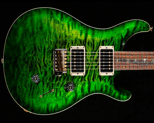 PRSPaul Reed SmithCustom 24 Wood Library 10 Top Quilt Torrefied Maple Neck Jade Green Burst 2024