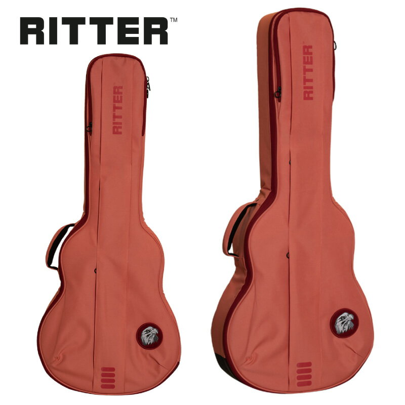 RITTER RGB4-SA for Semi Acoustic(335) -FRO(Flamingo Rose) - セミアコースティックギター用ギグバッグ リッター Case,ケース Orange,オレンジ Electric Guitar,エレキギター ES-335