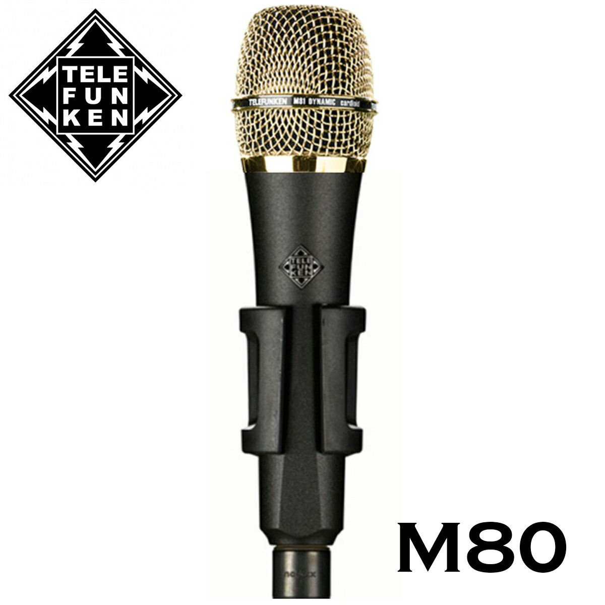 TELEFUNKEN Dynamic Series M80 ブラック/ゴールド 新品[テレフンケン][Dynamic Mic,ダイナミックマイク][Microphones,マイクロフォン]