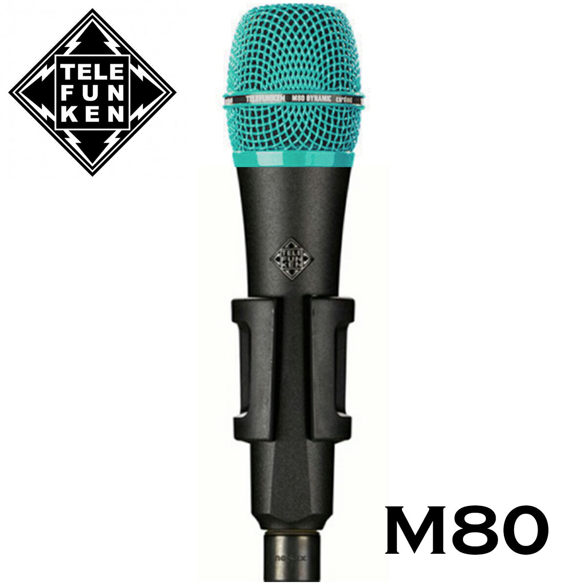 TELEFUNKEN Dynamic Series M80 ブラック/ターコイズ 新品 テレフンケン Dynamic Mic,ダイナミックマイク Microphones,マイクロフォン