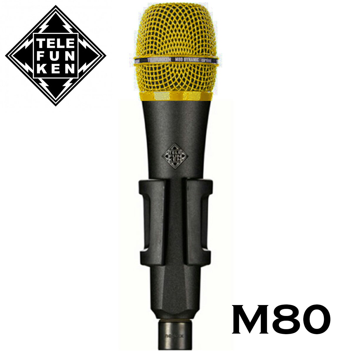 TELEFUNKEN Dynamic Series M80 ブラック/イエロー 新品[テレフンケン][Dynamic Mic,ダイナミックマイク][Microphones,マイクロフォン]