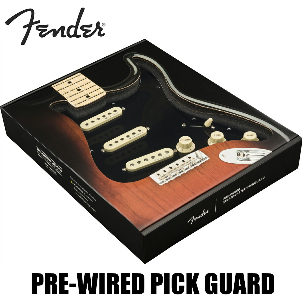 Fender Pre-Wired Strat Pickguard Hot Noiseless SSS -Black / 11 Hole PG- 新品[フェンダー][ピックガード][ギターパーツ,リプレイスメントパーツ]