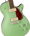 Electromatic Jetは、無駄を一切排除した、完璧でピュア、そしてパワフルなGretschギターです。 大胆でダイナミック、そして明瞭なグレッチ本来のサウンド、洗練されたスタイリング、そして快適な演奏性を備えた、ワンランク上の楽器を求めるプレイヤーに最適な楽器です。 G5210-P90 Electromatic Jet Two 90 Single-Cut with Wraparound Tailpieceは、Jetのパワーと機能性をそのままに、お求めやすい驚くべき価格でご提供します。 主な特徴： ・力強いサウンドと優れた音響バランスを実現するメイプルトップのチェンバードマホガニーボディ ・低めにセッティングされたThin Uマホガニーネック ・12インチラジアスローレル指板、22本のミディアムジャンボフレットとパーロイドNeo-Classicサムネイルインレイ ・新開発のP-90E Single-Coilピックアップを搭載 ・トレブルブリード回路付きマスターボリューム、マスタートーン、各ピックアップのボリュームコントロール ・調整可能なラップアラウンドテイルピース ・ニッケルハードウェア -メイプルトップのチェンバードマホガニーボディ チェンバードマホガニーボディにメイプルトップを備え、豊かなローミッドと、滑らかで存在感のあるハイエンドを実現。 -新開発のP-90Eピックアップ P-90E Single-Coilピックアップが、ワイドでバランスのとれた透明感のあるトーンを生み出し、厚みのあるアグレッシブなオーバードライブから澄み渡るクリーントーンまで、優れた明瞭度とトーンバランスを実現。 -多彩なコントロール 各ピックアップのボリュームコントロール、マスタートーン、トレブルブリード回路付きマスターボリュームとを備え、直感的なサウンド設計が可能です。 -力強いサウンドと優れた音響バランスを実現するメイプルトップのチェンバードマホガニーボディ -低めにセッティングされたThin Uマホガニーネック -12インチラジアスローレル指板、22本のミディアムジャンボフレットとパーロイドNeo-Classicサムネイルインレイ -新開発のP-90E Single-Coilピックアップを搭載 -トレブルブリード回路付きマスターボリューム、マスタートーン、各ピックアップのボリュームコントロール -調整可能なラップアラウンドテイルピース 付属品：純正ギグバッグ、正規保証書 /_/_/_/♪出荷前調整ご要望承ります♪_/_/_/_/ ギタープラネットではご注文頂いた商品は 新品中古問わず検品・調整してから出荷致します。 弦高など細かなセッティング等、お好みに 合わせて調整も可能ですで、お気兼ねなく お申し付けくださいませ。 /_/_/_/_/_/_/_/_/_/_/_/_/_/_/_/_/_/_/_/_/_/_ お問い合わせフリーダイヤル：0120-37-9630