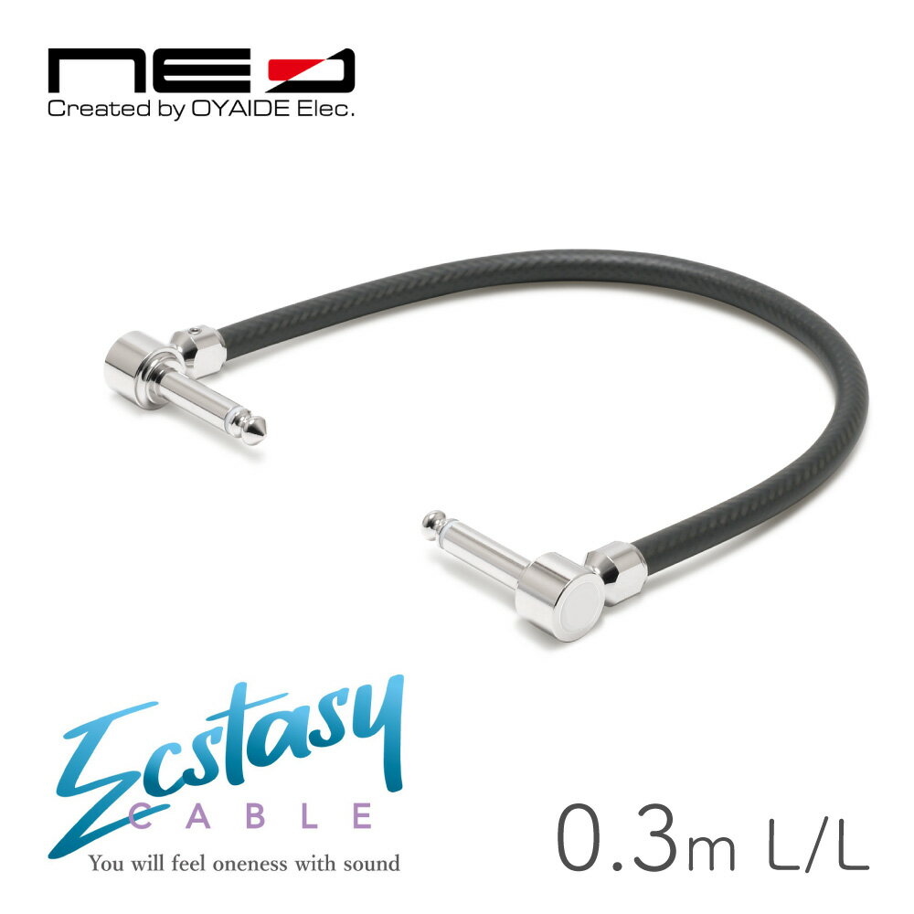オヤイデ電気 NEO Ecstasy Cable 0.3m L/L OYAIDE ネオ エクスタシーケーブル Patch Cable,パッチケーブル,シールドケーブル Electric Guitar,Bass,エレキギター,ベース