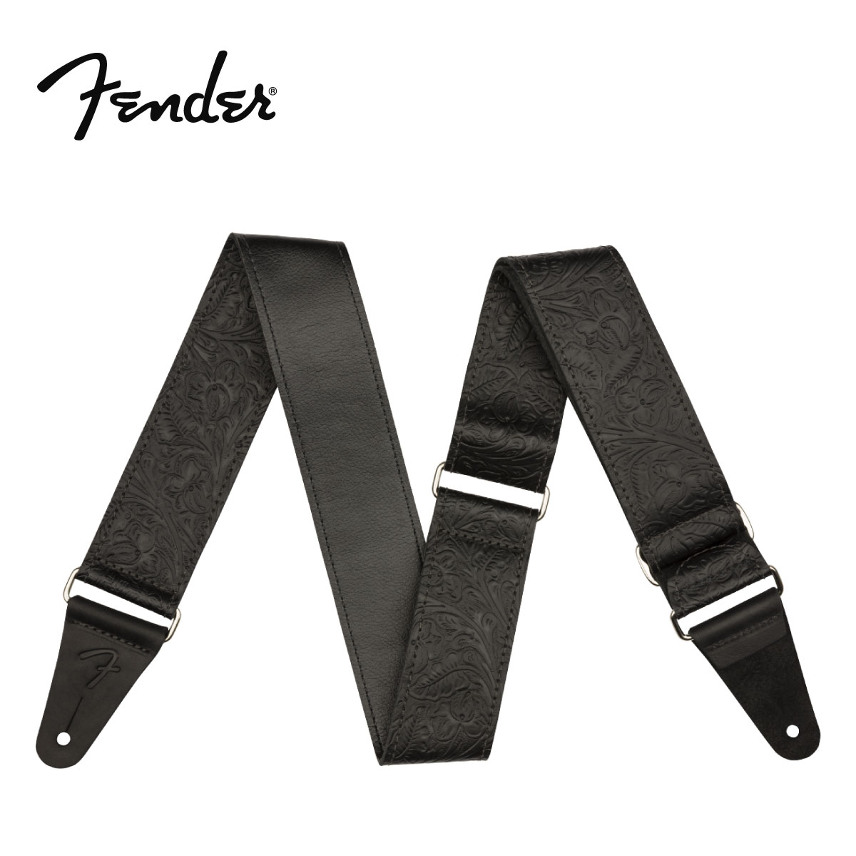 Fender Tooled Leather Guitar Strap -Black- ギター/ベースストラップ[フェンダー][ブラック,黒][Guitar,Bass]