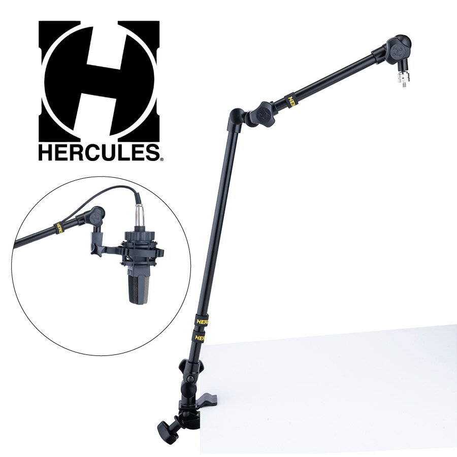 HERCULES DG107B Universal Podcast Mic & Camera Arm Stand 新品 アーム式マイクスタンド[ハーキュレス][Desktop,デスクトップ][マイクアーム][カメラ,スマートフォン]