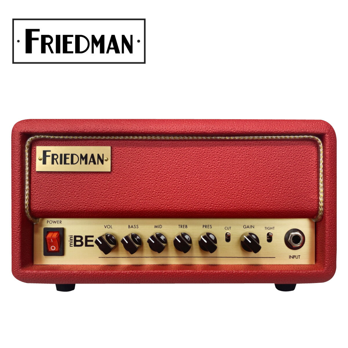 FRIEDMAN BE-mini -Red- 新品 ギター用ミニアンプヘッド フリードマン 30W Guitar Head Amplifier BE-100,BE-OD レッド,赤
