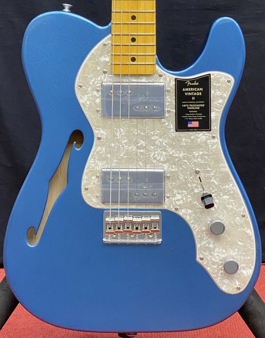 Fender American Vintage II 1972 Telecaster Thinline -Lake Placid Blue/Maple-【V13430】【3.23kg】[フェンダー][アメリカンヴィンテージ][Telecaster,テレキャスター][ブルー,青][Electric Guitar,エレキギター]