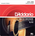 D'Addario 13-56 EJ12 Medium 80/20 Bronze Wound