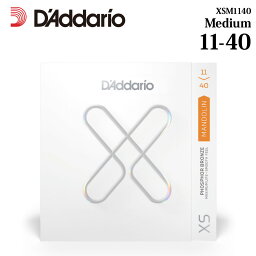 D'Addario 13-56 XS Series Mandolin Medium XSM1140[ダダリオ][コーティング][フォスファーブロンズ,ミディアム][8弦][マンドリン]