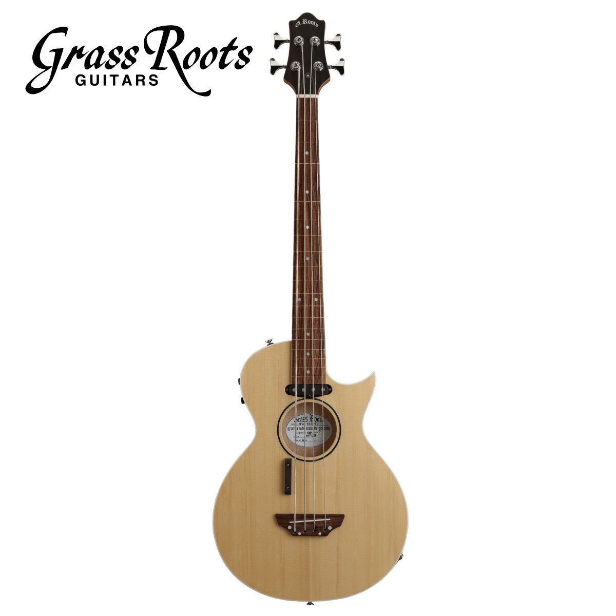 GrassRoots G-AC-BASS-FL -Natural Satin- 新品 グラスルーツ ESPブランド Acoustic Bass Guitar,アコベ,アコースティックベース Fretless,フレットレス