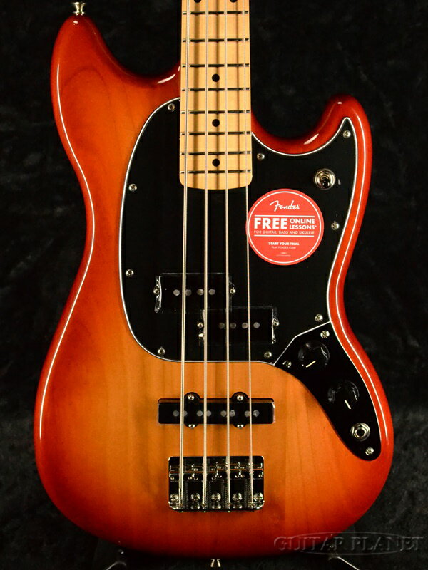 Fender Player Mustang Bass PJ -Sienna Sunburst / Maple- 新品 フェンダーメキシコ プレイヤー ムスタングベース Red,サンバースト,レッド,赤 メイプル エレキベース,Electric Bass