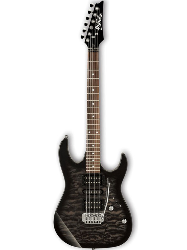 【初心者セット付】Ibanez GIO Series GRX70QA -TKS(Transparent Black Sunburst)- 新品 アイバニーズ ブラック,黒 Stratocaster,ストラトキャスタータイプ Electric Guitar,エレキギター