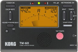KORG TM-60 BK ブラック 新品 チューナー/メトロノーム[コルグ][TM60][黒][Tuner][Metronome]