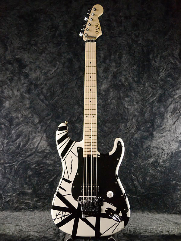 EVH Striped Series White with Black Stripes Vi[Gh[h@wC][XgCv][zCg,ubN,,][Stratocaster,XggLX^[^Cv][GLM^[,Electric Guitar]