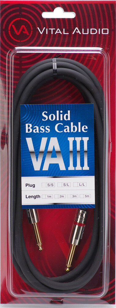 Vital Audio VAIII-1M S/S (2Pストレート/2Pストレート) 1m 新品 ベース推奨[バイタルオーディオ][Shield,Cable,シールド,ケーブル] 1
