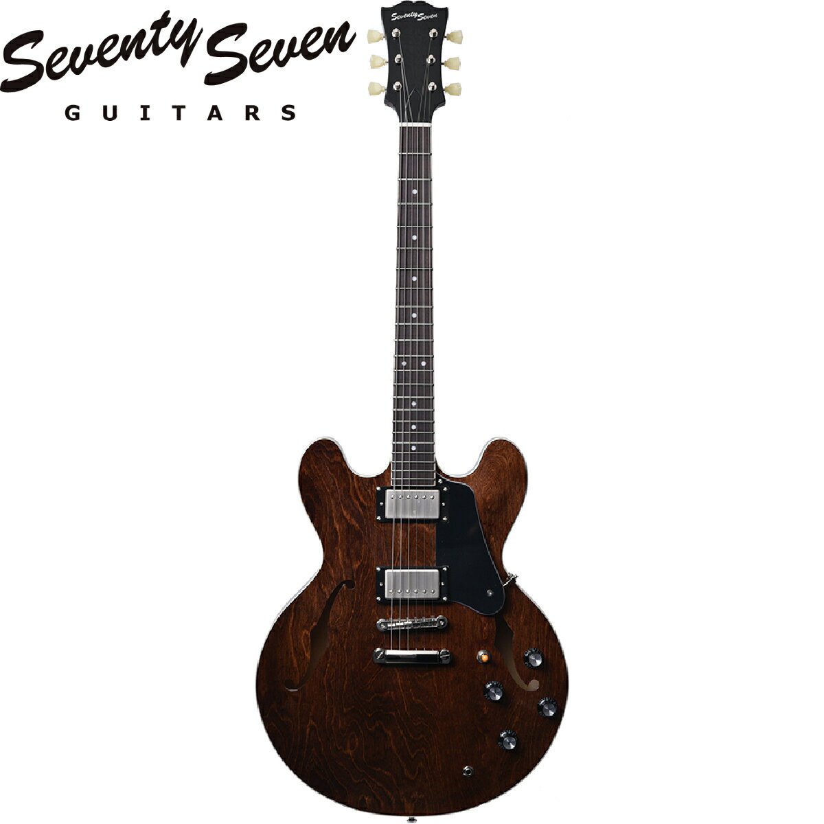 Seventy Seven Guitars EXRUBATO-STD-JT -ABR- 新品 セブンティーセブンギターズ セミアコ Brown,ブラウン,茶 エレキギター,Electric Guitar