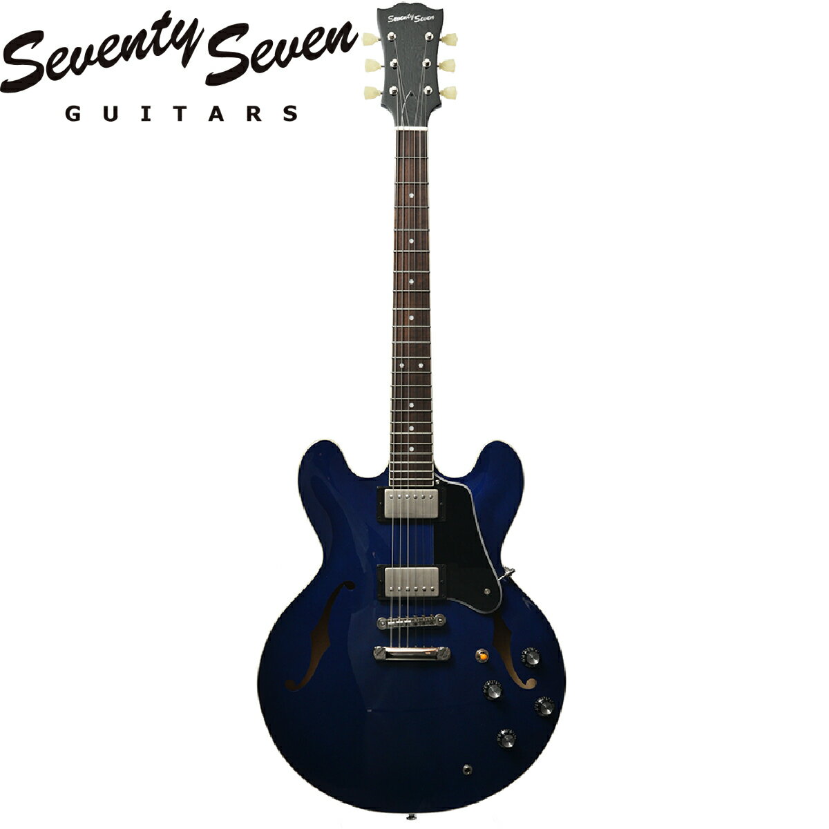 Seventy Seven Guitars EXRUBATO-STD-JT -DWN- 新品 セブンティーセブンギターズ セミアコ Blue,ブルー,青 エレキギター,Electric Guitar