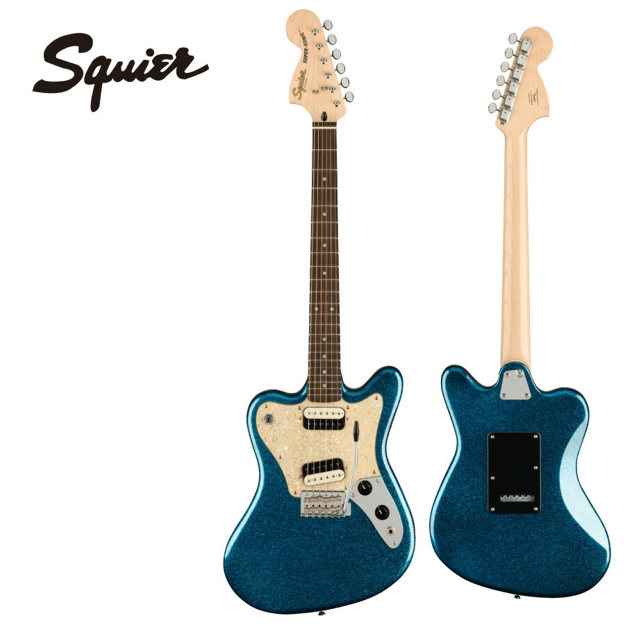 【数量限定モデル】Squier Paranormal Super-Sonic -Blue Sparkle- 新品 ブルースパークル[Fender,スクワイヤー,フェンダー][パラノーマル,スーパーソニック][青][Electric Guitar,エレキギター]