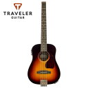 TRAVELER GUITAR (トラベラーギター) の「Redlands Dreadnought Sunburst」は、ホローボディのコンパクトなエレクトリック・アコースティックギターです。 ヘッドストックを取り除くことで全長約832mm、重量2kg未満のコンパクトサイズを実現しつつ、25 1/2インチ (約648mm) フルスケールを採用しているので、ミニギターとは異なり違和感なく演奏できます。 またTRAVELER GUITARならではのチューニングシステム「Streamline Tuning System」を採用することで、さらなる省スペース化を実現しました。 ブレーシングのパターンを改良し、コンパクトながら大きなボリュームと重厚なトーンを生み出します。 ボディトップはスプルース、サイド&バック&ネックはマホガニー、フィンガーボードにはブラック・ウォルナット材を採用しています。 ピエゾ・ピックアップを搭載し、カスタム・プリアンプ、内蔵クロマチック・チューナー、3バンドEQを装備しています。 カラーはサンバーストです。 カスタム・ギグバッグ付属ですので、どこへでも気軽に持ち運べ、演奏が楽しめます。 付属品：純正ギグバッグ、正規保証書 お問い合わせフリーダイヤル:0120-37-9630