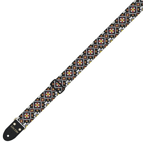 Live Line LS2000FBK ե/֥å ȥå[饤֥饤][Guitar Strap][Flower/Black][/١]
