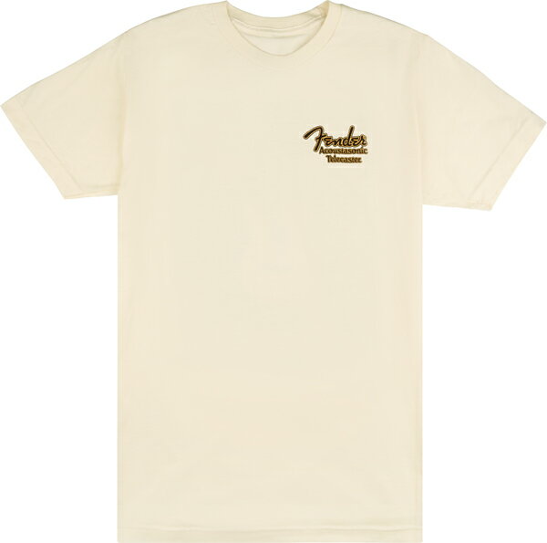 【純正品】Fender Acoustasonic Tele T-Shirt Cream 新品 Tシャツ[フェンダー][アコースタソニックテレ][ホワイト,白]