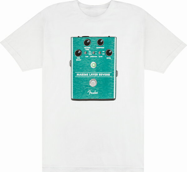【純正品】Fender Marine Layer Reverb T-Shirt White 新品 Tシャツ[フェンダー][リバーブ][エフェクターTシャツ][ホワイト,白]