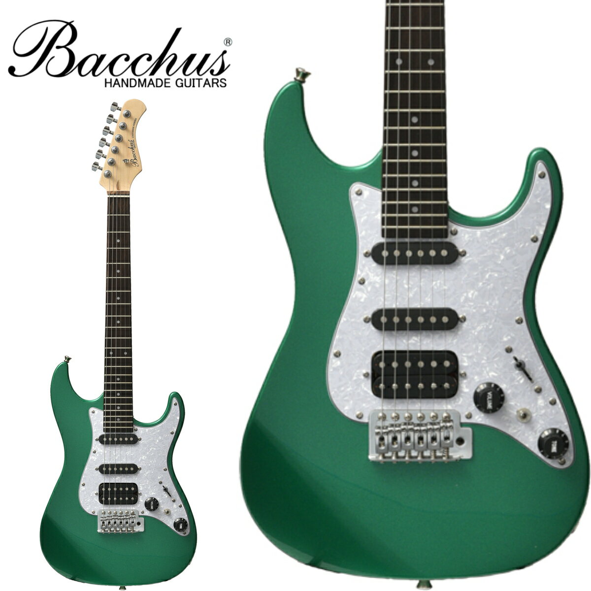 Bacchus / GS-Mini -GRM- / 新品[バッカス][Stratocaster,ストラトキャスタータイプ][Green,グリーン,緑色][Electric Guitar,エレキギター]