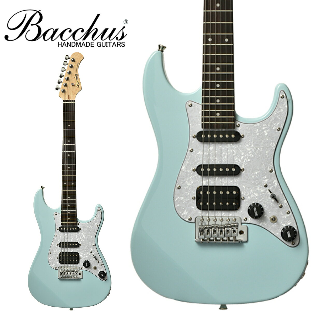 Bacchus / GS-Mini -PTL-SOB- / 新品[バッカス][Stratocaster,ストラトキャスタータイプ][light blue,ライトブルー,ソニックブルー,水色][Electric Guitar,エレキギター]
