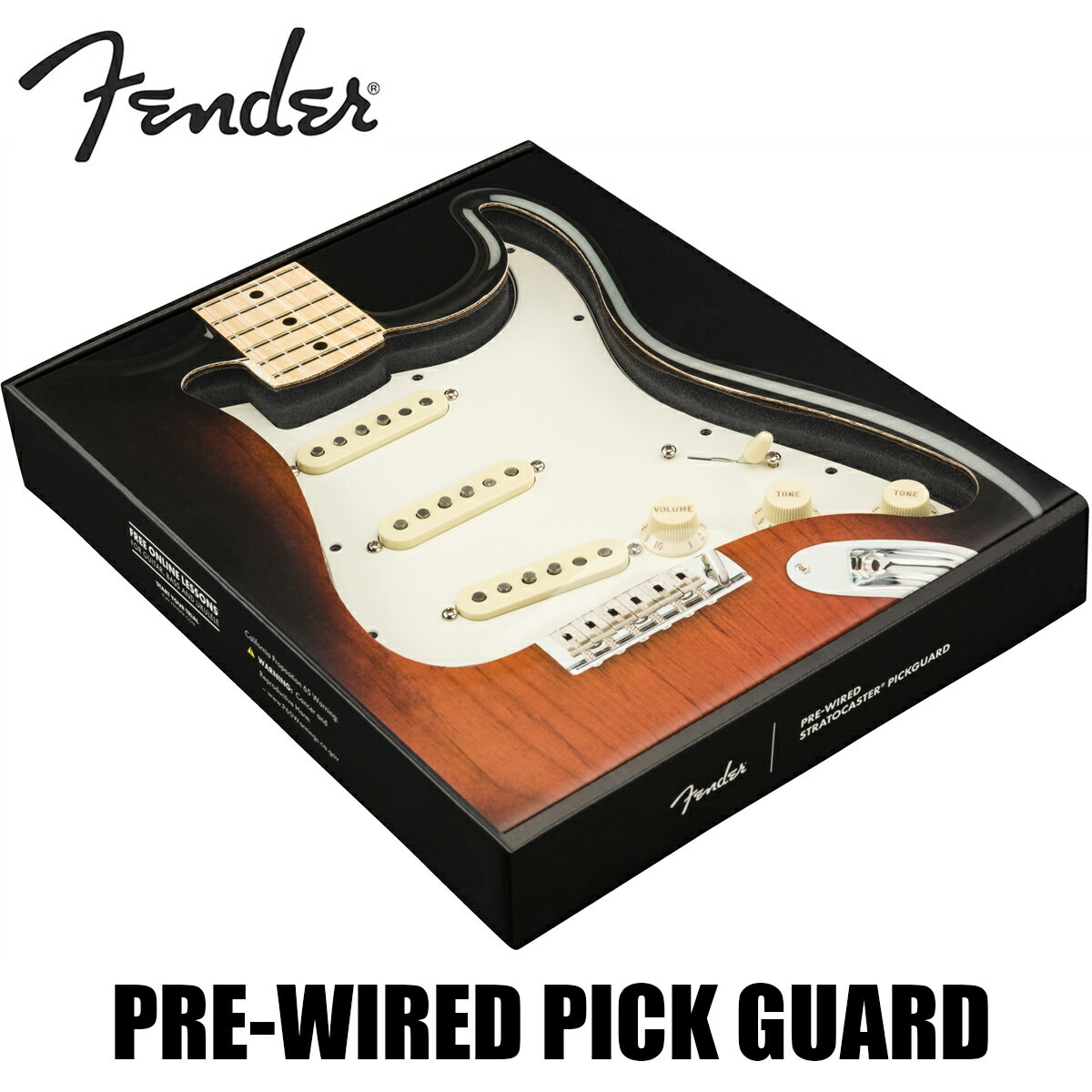 Fender Pre-Wired Strat Pickguard Custom Shop Fat 50's SSS -Parchment / 11 Hole PG- 新品