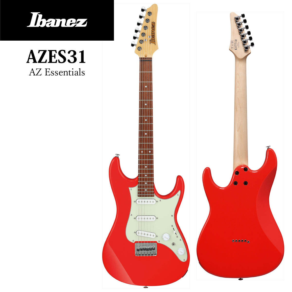 Ibanez AZ Essentials series AZES31 -VM(Vermilion)- [Хˡ][Red,å,...