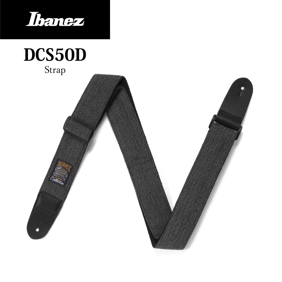 Ibanez DCS50D -BKD(ブラック デニム)- ギター / ベース用ストラップ 新品 アイバニーズ Strap,ストラップ Black,黒 Guitar,Bass,ギター,ベース