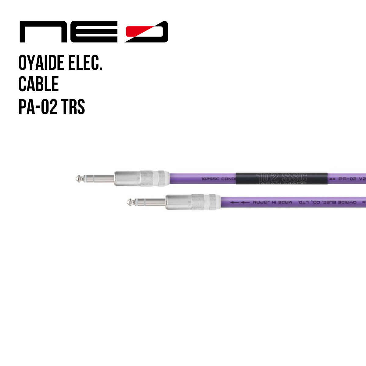 オヤイデ電気 NEOケーブル PA-02 TRS V2/2.0 ラインケーブル (TRS-TRS 2m)[OYAIDE][Line Cable]