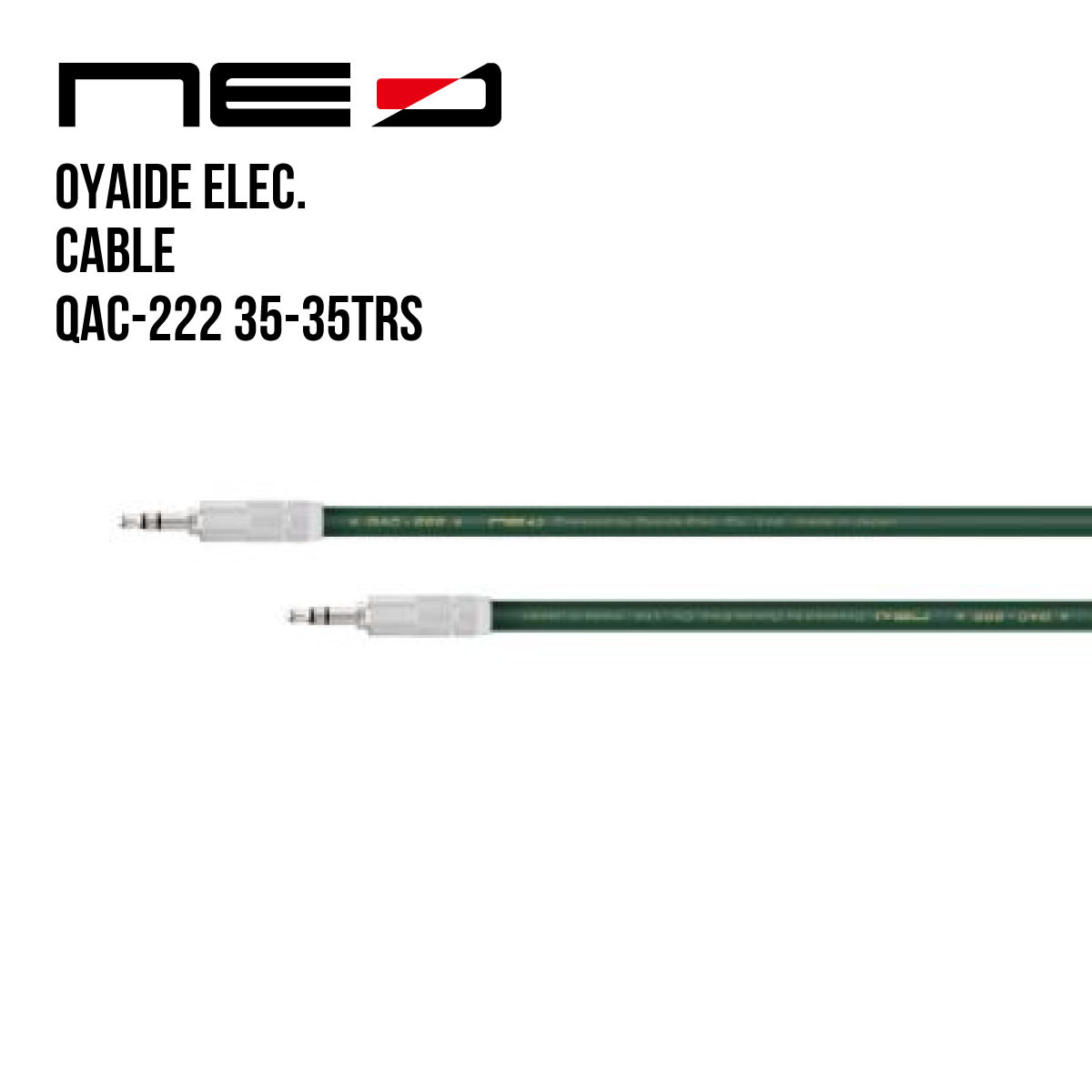 オヤイデ電気 NEOケーブル QAC-222 35-35TRS/3.0 (3.5mini TRS - 3.5mini TRS ステレオタイプ 3m) OYAIDE Line Cable