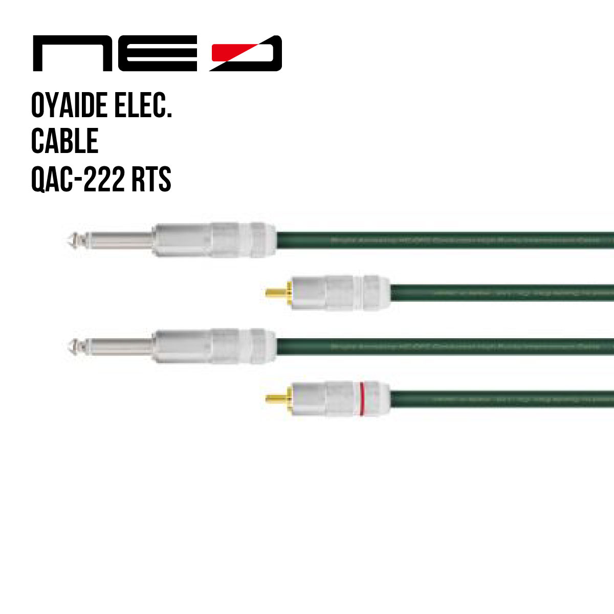 オヤイデ電気 NEOケーブル QAC-222 RTS/3.0 (RCA-TS 3m) OYAIDE Line Cable