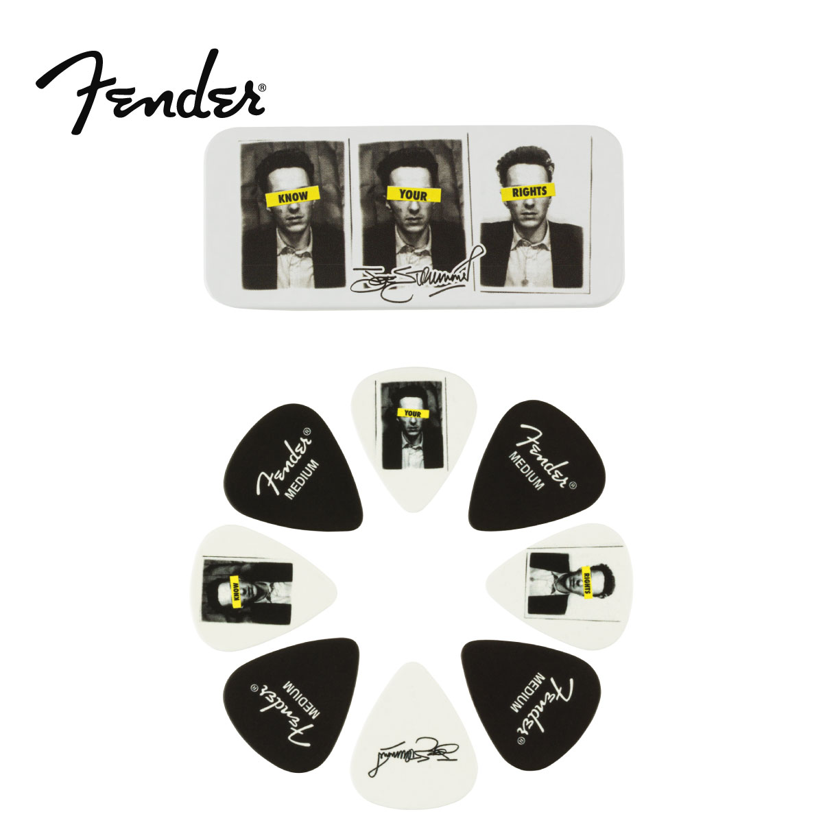 Fender Joe Strummer Pick Tin Medium 8枚入り ギター/ベース用ピック フェンダー ジョー ストラマー,The Clash Electric Guitar,Electric Bass