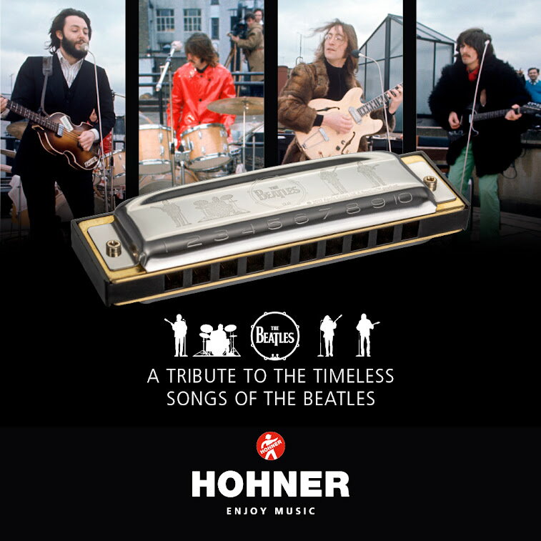 《即納可能!!》HOHNER THE BEATLES 新品 10ホールハーモニカ "ビートルズ・ハードケース付!!"[ホーナー][Harmonica][10穴][Major Key]