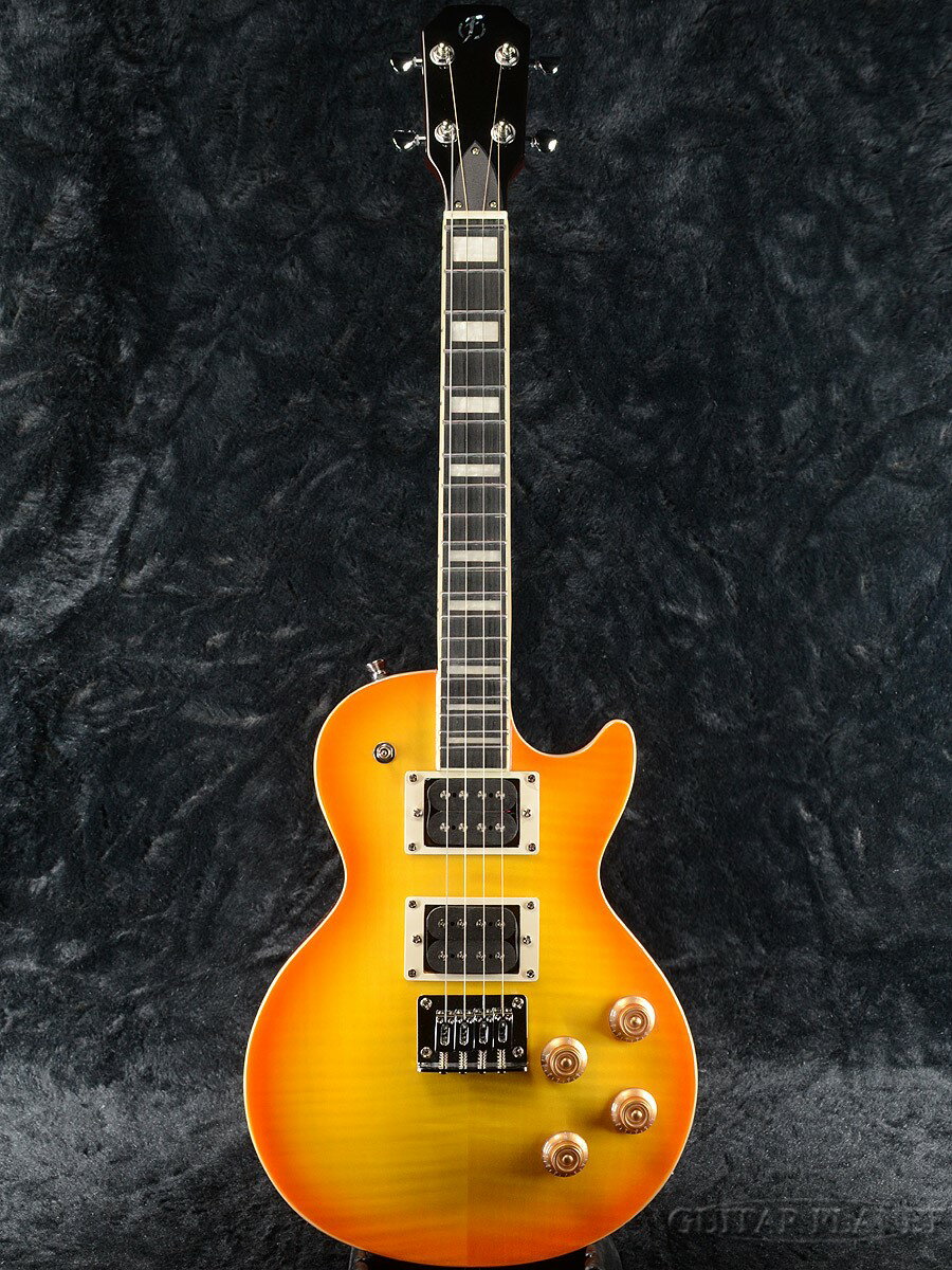 Flight Rock Series Centurion VB 新品 エレキウクレレ[フライト][Yellow,Vintage Burst,ヴィンテージバースト,イエロー,黄][Les Paul,レスポール][エレウク][Electric Ukulele][FUR-CT-VB]