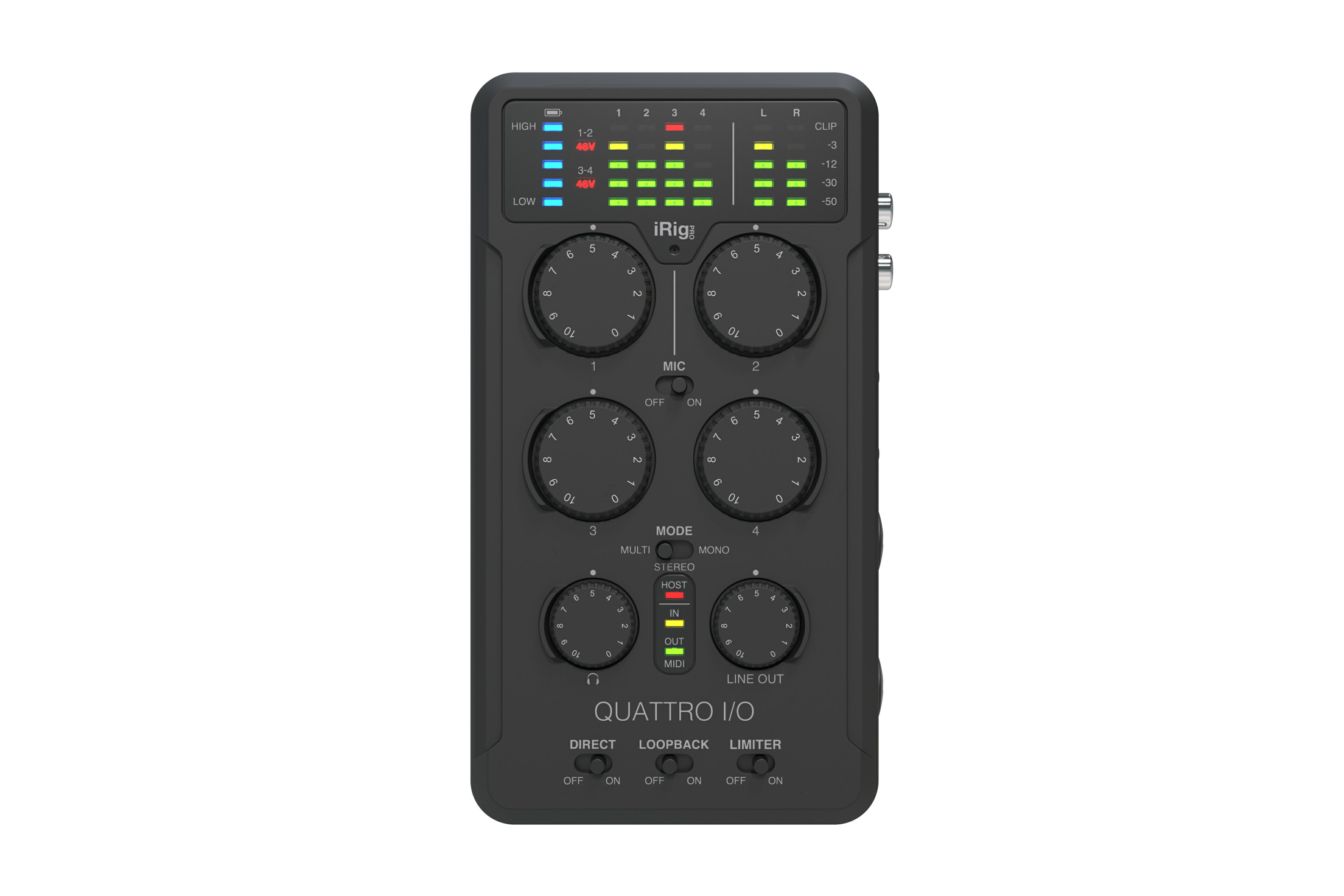 IK Multimedia iRig Pro Quattro I/O Deluxe 新品 iPhone/iPad用オーディオインターフェース[IKマルチメディア][アイリグプロ][Audio Interface][MIDI]