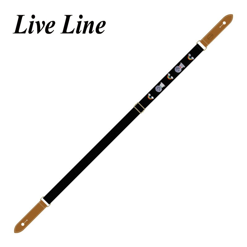 Live Line YUS34B-3 ƤƤ˷ 쥹ȥå/쥶[饤֥饤][Ukulele Strap][Black,֥å,]