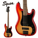 Squier Contemporary Active Precision Bass PHは、普通では満足できない、現代の大胆なプレイヤーの要望に応えるために開発され、 象徴的なフェンダープラットフォームにモダンな機能と美学を兼ね備えています。 重低音の核となるのは、Squier SQRセラミックスプリットシングルコイルと、ボリューム操作やピックアップのブレンド、 そして伝統的なトーンをもたらすベースとトレブルを直感的に操ることができるスタックブーストコントロールを備え、 フェンダー設計の9ボルトアクティブプリアンプを搭載したハムバッキングピックアップです。 最適なトーンと高い安定性を誇るローステッドメイプルネックは、ヒールカットデザインを施され、ハイポジションへのアクセスも容易です。 ボディの鳴りを改善する重みを増強したモダンブリッジや、スムーズにチューニングできるオープンギアチューニングマシンなど、高性能なパーツを採用しています。 目を引くスタイルを演出する、ステルスブラックのハードウェアに豪華なクロムロゴをあしらい、洗練されたブラックカラーのヘッドストックを備えています。 ボディ : Poplar ボディフィニッシュ : Gloss Polyurethane ボディ素材 : Poplar ボディシェイプ : Precision Bass Fingerboard Material : Indian Laurel フィンガーボードラジアス : 12" (305 mm) ヘッドストック : Black Painted with Chrome Logo ネック : Bolt-On ネックフィニッシュ : Satin Urethane with Gloss Urethane Headstock Face ネック : Roasted Maple ネックシェイプ : "C" Shape フレット数 : 20 ナットの素材 : Graphite ナット幅 : 1.625" (41.3 mm) ポジションインレイ : Pearloid Dot サイドドット : ナット : Graphite トラスロッド : Head Adjust ブリッジピックアップ : Squier SQR Ceramic Humbucker コントロール : Master Volume, Blend, Master Tone, Bass/Treble Boost ネックピックアップ : Squier SQR Split Single-Coil ピックアップコンフィギュレーション : PH Special Electronics : Active Electronics Switching : None ブリッジ : 4-Saddle Standard コントロールノブ : Knurled Dome ハードウェアフィニッシュ : Black Neck Plate : 4-Bolt Squier Asymmetrical ピックガード : 3-Ply Black Pickup Covers : Black Matte Strap Buttons : Standard String Trees : Vintage-Style Disc ストリング : Nickel Plated Steel (.045-.105 Gauges) チューニングマシーン : Vintage-Style 付属品:純正ソフトケース、正規保証書 /_/_/_/♪出荷前調整ご要望承ります♪_/_/_/_/ ギタープラネットではご注文頂いた商品は 新品中古問わず検品・調整してから出荷致します。 弦高など細かなセッティング等、お好みに 合わせて調整も可能ですで、お気兼ねなく お申し付けくださいませ。 /_/_/_/_/_/_/_/_/_/_/_/_/_/_/_/_/_/_/_/_/_/_ お問い合わせフリーダイヤル：0120-37-9630　