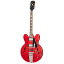 Joe Bonamassa1962 ES-335, Sixties Cherry ギターの世界では、ある特定のモデルが他のモデル以上に特別な輝きを放つことがあります。ジョー・ボナマッサのような世界的なギタリスト/ギターコレクターが所有しプレイしてきたモデルとなれば、そのモデルは特別感を帯びるようになるのです。 1996年、ジョーは1962年製でレッド・フィニッシュの ES 335を購入し、最初のソロアルバム “A New Day Yesterday” の収録で使用しました。ところが2001年、ニューヨークからロサンゼルスへの引っ越し資金のため、彼は泣く泣くそのギターを手放してしまいました。その後、ジョーの最初のアルバムから20周年となるタイミングで、偶然にも運命的な予期せぬ電話がジョーのもとにかかってきました。こうして、ファースト・ソロアルバムで活躍し西海岸での活動へと導いた、あのレッド・フィニッシュのES-335がジョーの手許に再び収まることとなりました。再び手に入れることができた幸運を噛みしめながら、ジョーは、生涯このギターを手許に置いておくことを誓いました。 エピフォン ジョー・ボナマッサ 1962 ES-335は、伝説的ギタリストであるジョーと彼の愛器に敬意を表して製作されました。1ピース・マホガニー・ネック、インディアン・ローレル指板、丸みを帯びたラウンディドC ネックプロファイル、ギブソン バーストバッカー　タイプ2/タイプ3 ピックアップ、CTSポテンショミーターとマロリー・キャパシター、スイッチクラフト製ピックアップ・セレクター・トグルスイッチとアウトプット・ジャック、マエストロ・バイブローラを搭載。エピフォンとジョー・ボナマッサのデザインが施された特製ハードケース、特製認定書が付属となります。 【BODY】 Body Style：：ES Body Shape：ES-335 Body Material：5-ply Layered Maple Top：5-ply Layered Maple Back：5-ply Layered Maple Side：5-ply Layered Maple Bracing：Spruce Contour Brace Centerblock：Maple Binding：Single Ply Cream; Top, Back, and Fretboard Body Finish：Gloss 【NECK】 Profile：Rounded "C" Scale Length：628.65 mm / 24.75 in Fingerboard Material：Indian Laurel Fingerboard Radius：304.8 mm / 12 in Fret Count：22 Frets：Medium Jumbo Nut Material：Graph Tech Nut Width：43.0 mm / 1.692 in Inlays：Small Block Joint：Glued In, Set Neck 【HARDWARE】 Finish：Nickel Bridge：Epiphone LockTone Tune-O-Matic Tailpiece：Maestro Vibrola Tuning Machines：Epiphone Deluxe with Double Ring Buttons Pickguard：5-ply Black Truss Rod：Dual Action Truss Rod Cover：2-ply Bell Control Knobs：Black Top Hat with Chrome Insert Switch Tip：White Strap Buttons：2 - Bottom and Back of Heel Mounting Rings：Black Pickup Covers：Nickel 【ELECTRONICS】 Neck Pickup：Gibson Burstbucker 2 Bridge Pickup：Gibson Burstbucker 3 Controls：2 Volume, 2 Tone; CTS Potentiometers, Mallory Capacitors Pickup Selector：3-Way Switchcraft Toggle Output Jack：1/4" Switchcraft 【MISCELLANEOUS】 Strings Gauge：.010, .013, .017, .026, .036, .046 Case：Custom Hardshell Case Included Accessories：Certificate of Authenticity 付属品：専用ハードケース、認定書、正規保証書 /_/_/_/♪出荷前調整のご要望承ります♪_/_/_/_/ ギタープラネットではご注文頂いた商品は 新品中古問わず検品・調整してから出荷致します。 弦高などの細かなセッティング等、お好みに 合わせての調整も可能ですので、お気兼ねなく お申し付けくださいませ。 /_/_/_/_/_/_/_/_/_/_/_/_/_/_/_/_/_/_/_/_/_/_ お問い合わせフリーダイヤル：0120-37-9630　