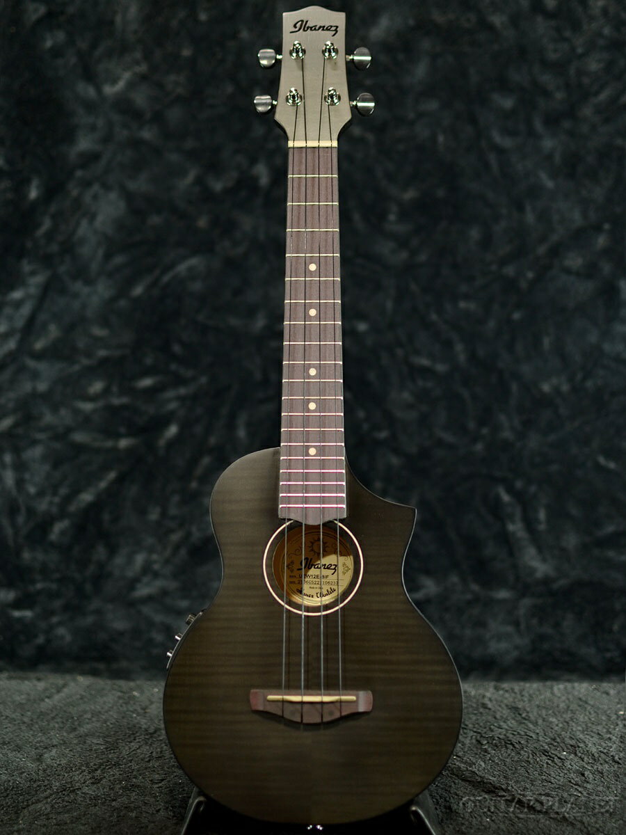 Ibanez UEW12E-BIF -Black Ice Flat- 新品 コンサートウクレレ[アイバニーズ][UEW-12E][Concert Ukulele][Electric Ukulele,エレウク]