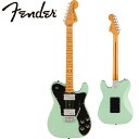 Vintera II 70s Telecaster Deluxe with Tremoloは、70年代のタイムレスなサウンドを現代に蘇らせ、フェンダーならではのアイコニックなルックス、インスピレーション、比類ないトーンを提供します。 Vintera II 70s Telecaster Deluxe with Tremoloは、アルダーボディとメイプルネックを採用し、パンチと透明感に溢れたクラシックなフェンダートーンを実現します。Uシェイプネックは、70年代モデルのネックプロファイルを元に設計されており、7.25インチラジアス指板とヴィンテージトールフレットにより、大胆なベンディングや繊細なビブラートが可能で、ヴィンテージの快適さが得られます。2基のヴィンテージスタイル70sワイドレンジハムバッカーは、煌びやかさと温かでダイナミックなパワフルさを併せ持ち、アイコニックなフェンダーサウンドを提供します。ヴィンテージスタイルのTelecaster Deluxeチューニングマシンは、クラシックなルックスに加え、より細かいギア比とチューニングの安定性を向上させます。 Vintera II 70s Telecaster Deluxe with Tremoloのクラシックなヴィンテージフィールと比類なきフェンダーサウンドで、あなたにしかできない、新たな音楽の歴史を刻み始めましょう。 【SPEC】 ヘッドストック：Large 70s Style ネック：Maple ネックフィニッシュ：Gloss Urethane ネックシェイプ：70s U ネック：3-Bolt フィンガーボードラジアス：9.5 (241 mm) フィンガーボードの素材：Maple ポジションインレイ：Black Dot サイドドット フレット数：21 トラスロッド：Bullet Style トラスロッドナット：Bullet Style ナット：Synthetic Bone ナット幅：1.650 (42 mm) ナットの素材：Synthetic Bone ボディ：Alder ボディフィニッシュ：Gloss Polyester ボディシェイプ：Telecaster ボディ素材：Alder ブリッジ：6-Saddle Vintage-Style Synchronized Tremolo with Block Saddles BRIDGE MOUNTING：6-Screw Vintage-Style ピックガード：3-Ply Black/White/Black ピックアップカバー：Chrome コントロールノブ：Skirted Black Plastic with Numbered Indicators SWITCH TIP：Black ハードウェアフィニッシュ：Nickel/Chrome チューニングマシーン：Pure Vintage Tele Deluxe STRING TREES：Dual-Wing with Metal Spacers ストリング：Fender USA 250L Nickel Plated Steel (.009-.042 Gauges), PN 0730250403 トレモロアーム：Screw-In ネックプレート：3-Bolt F Stamped with Micro-Tilt ストラップボタン：Vintage-Style ブリッジピックアップ：Vintage-Style Wide-Range Humbucking ネックピックアップ：Vintage-Style Wide-Range Humbucking ピックアップコンフィギュレーション：HH コントロール：Volume 1. (Neck Pickup), Tone 1. (Neck Pickup), Volume 2. (Bridge Pickup), Tone 2. (Bridge Pickup) スウィッチ：3-Position Toggle: Position 1. Bridge Pickup, Position 2. Bridge And Neck Pickups, Position 3. Neck Pickup 付属品：正規保証書、純正ギグバッグ /_/_/_/♪出荷前調整のご要望承ります♪_/_/_/_/ ギタープラネットではご注文頂いた商品は 新品中古問わず検品・調整してから出荷致します。 弦高などの細かなセッティング等、お好みに 合わせての調整も可能ですので、お気兼ねなく お申し付けくださいませ。 /_/_/_/_/_/_/_/_/_/_/_/_/_/_/_/_/_/_/_/_/_/_ お問い合わせ:03-3259-0031　