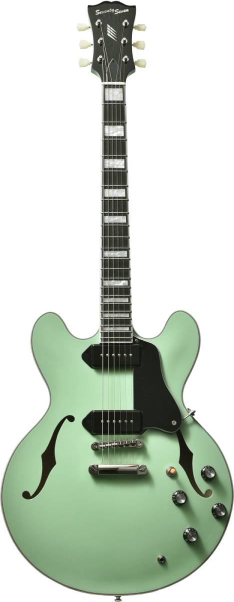 Seventy Seven Guitars Exrubato-Zebra Finch 新品 セブンティーセブンギターズ セミアコ サーフグリーン エレキギター,Electric Guitar