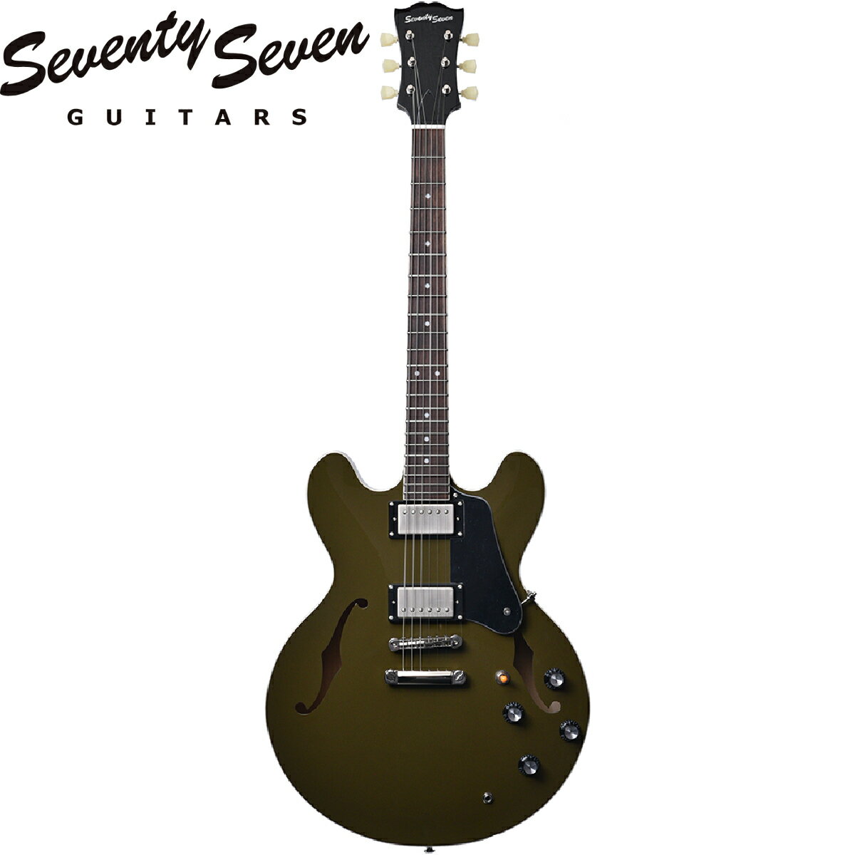Seventy Seven Guitars EXRUBATO-STD-JT -OLG- 新品 セブンティーセブンギターズ セミアコ Green,グリーン,緑 エレキギター,Electric Guitar
