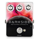 Meteoric Effects Darkside Fuzzは、伝統的なビッグマフスタイルのファズペダルです。 ただ、そのまま“マフ”なだけのペダルではありません。再設計し、より多くのゲイン、サステイン、トーンを実現しました。 無限大にも思えるようなサステインを持ちながら、明瞭さを維持した“音の壁”ファズ。 深いローエンドから切れ味の鋭いトップエンドまで、幅広くTONEコントロールで調整できます。 ビッグマフではありません。“BIGGER MUFF”です。 ●コントロール GAIN：歪みの強さを調整します。 TONE：音色の明るさを調整します。 LEVEL：音量を調整します。 Darkside FuzzはスタンダードなセンターマイナスDC9Vアダプターで動作します。 電池はお使いになれません。 お問い合わせダイヤル:03-3259-0031　